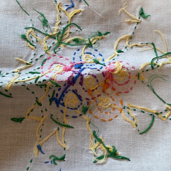 Vintage hand embroidered table runner - Picture 4 of 6
